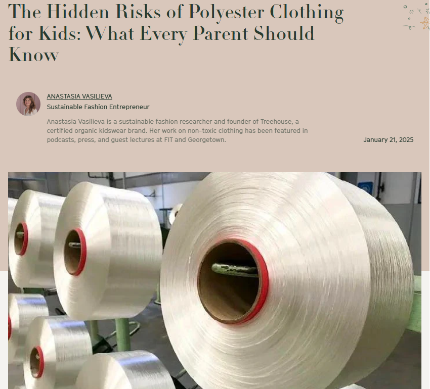 Riesgos poliéster en niños