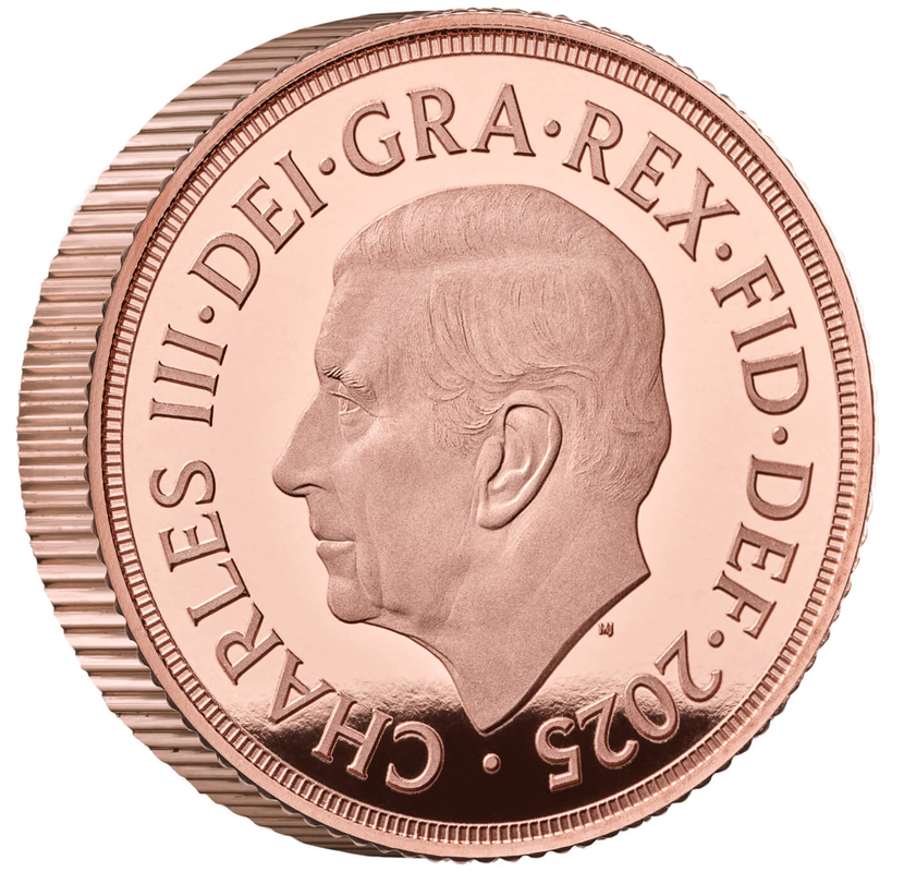 025 Piedfort Proof Shield Sovereign Obverse