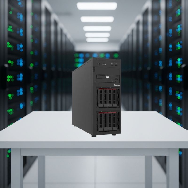 Servidor Lenovo ST250 V3 em formato torre