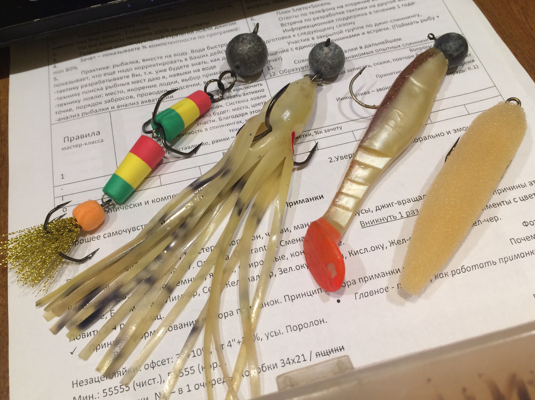 4 джиг спиннинг рыбалка  блесна воблер катушка  судак щука окунь