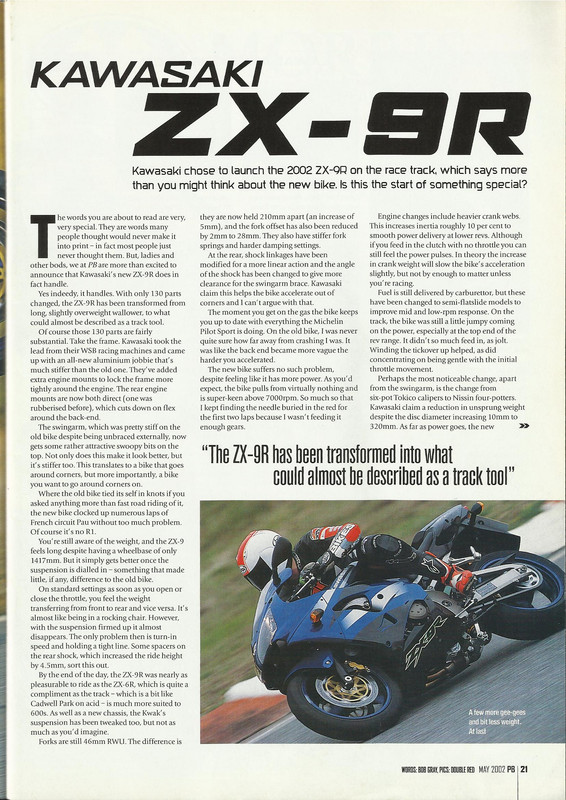 2002 Kawasaki ZX-9R F1 49-state Using (CA) Oxygenated 2002 Kawasaki ZX-9R F1 49-state Using (CA) Oxygenated