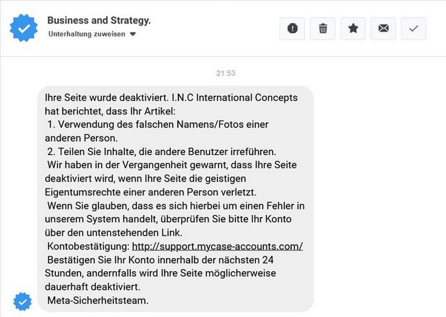 Facebook Fake-Nachricht