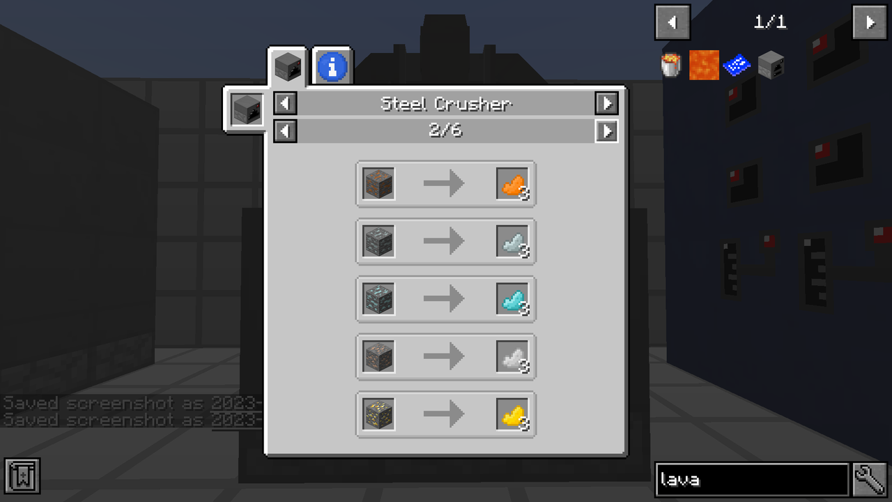 Steel crusher recipe