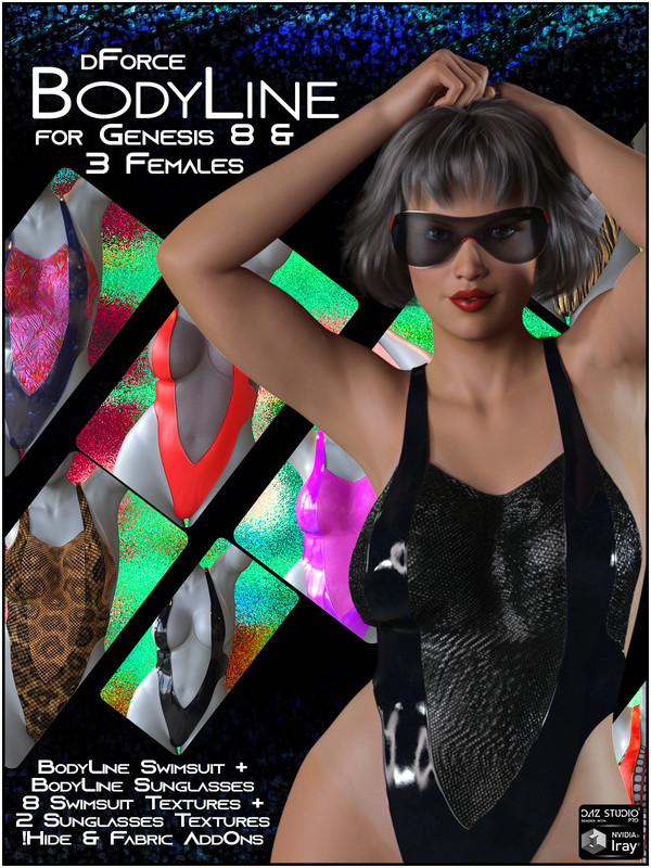 dForce BodyLine for Genesis 8 and 3 Females dForce BodyLine for Genesis 8 and 3 Females
