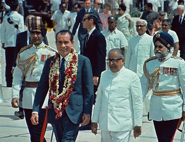 Richard Nixon during his state visit to India