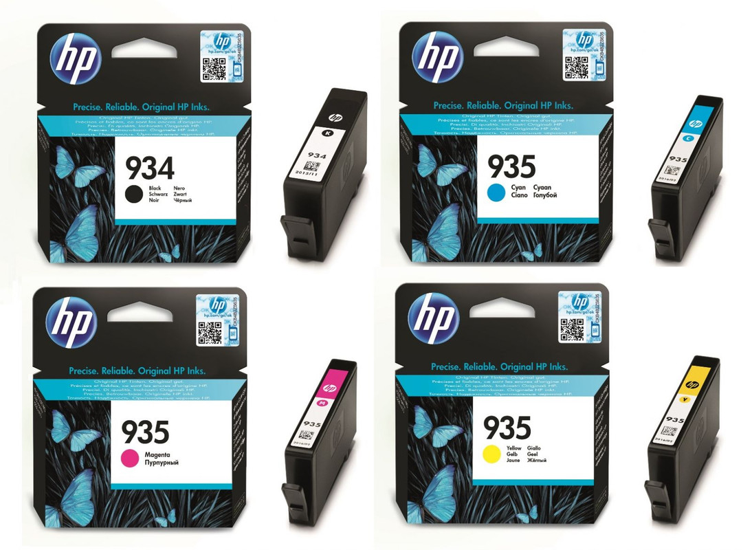 Genuine Hp 934 Hp 935 Multipack B C M Y Ink Cartridges Free Delivery Ebay