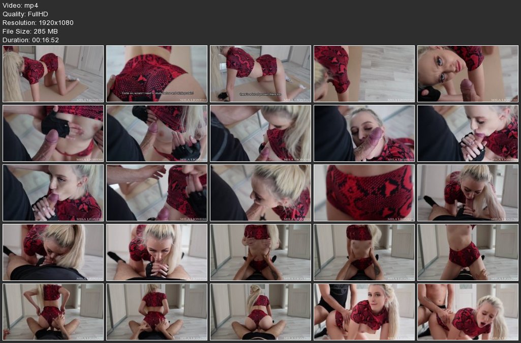 mila lioness hot blonde first stretched her body and