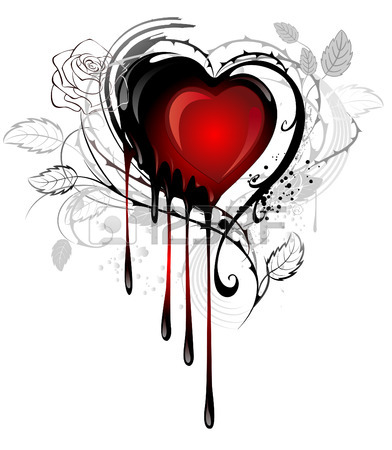 [Image: 25280541-coeur-peint-en-noir-et-rouge-pe...nd-bla.jpg]