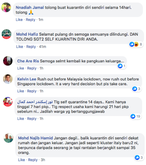 Kepulangan Rakyat Malaysia Dari Singapura Tarik Perhatian, Netizen Rayu Jangan Ngelat Self Kuarantin Selama 14 hari!