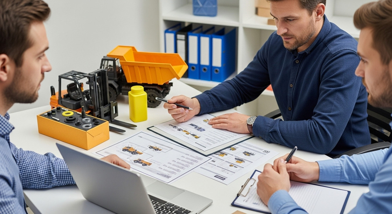 Обсуждение графика технического обслуживания спецтехники в офисе компании, управленческий подход к снижению простоев и затрат