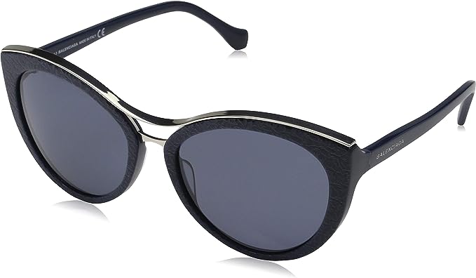 Balenciaga BA33 90A Black/Silver Cat Eye Blue Non-Polarized  display picture 2
