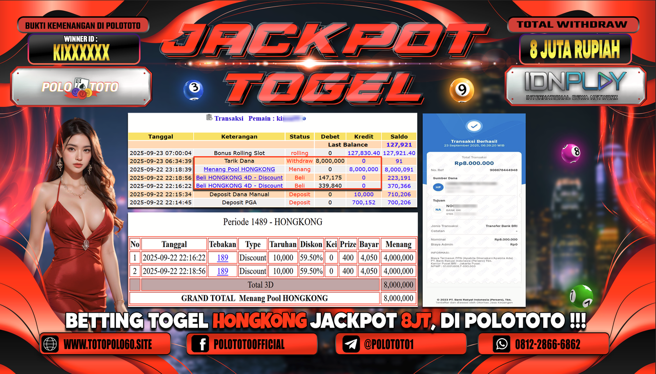 POLOTOTO JACKPOT TOGEL HONGKONG LOTTO Rp.8.000.000,-