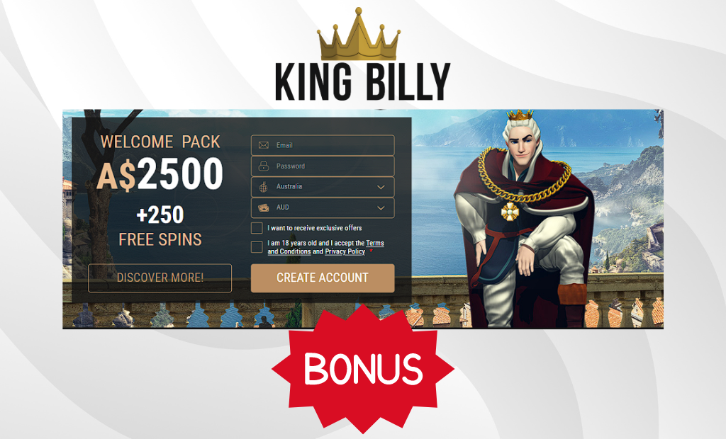 King Billy Casino Sign-Up Bonus