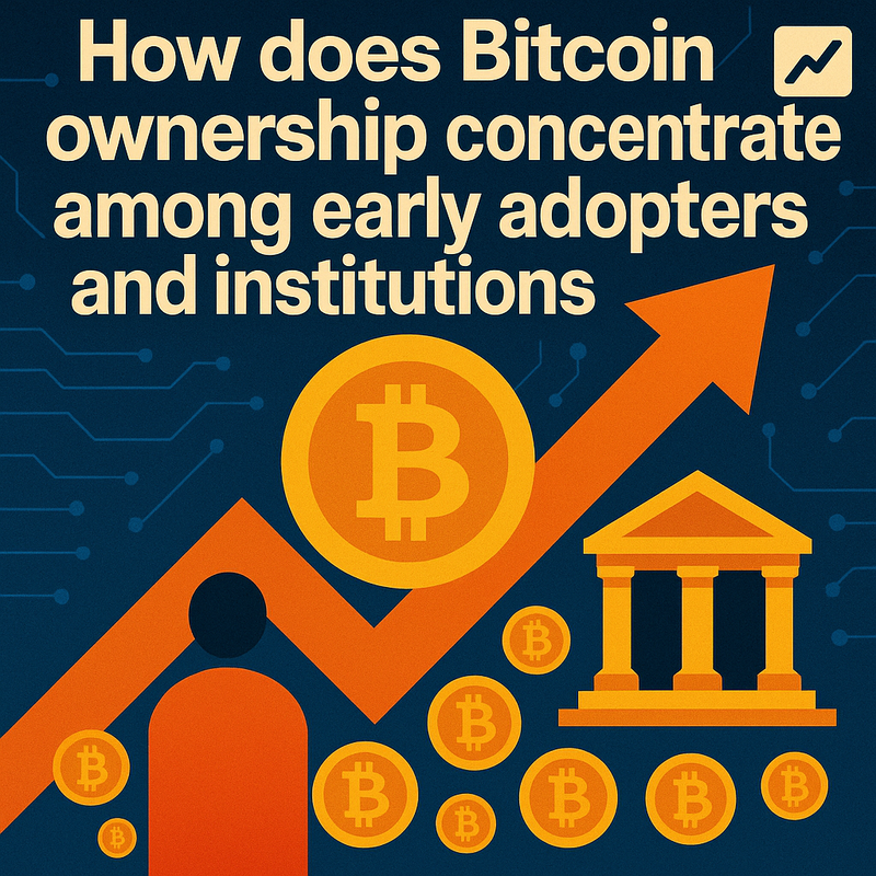How does Bitcoin ownership concentrate among early adopters and institutions