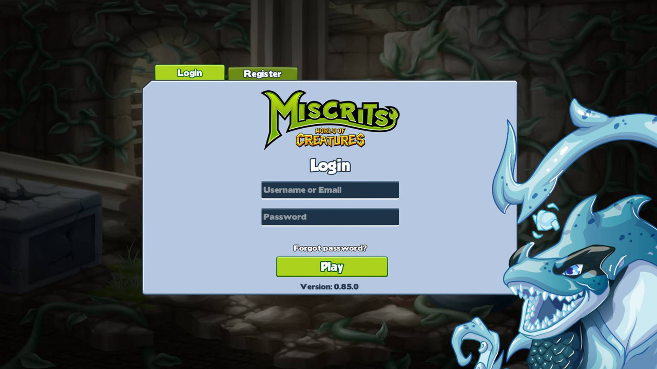 Miscrits 0.85 - Login Miscrits 0.85 - Login
