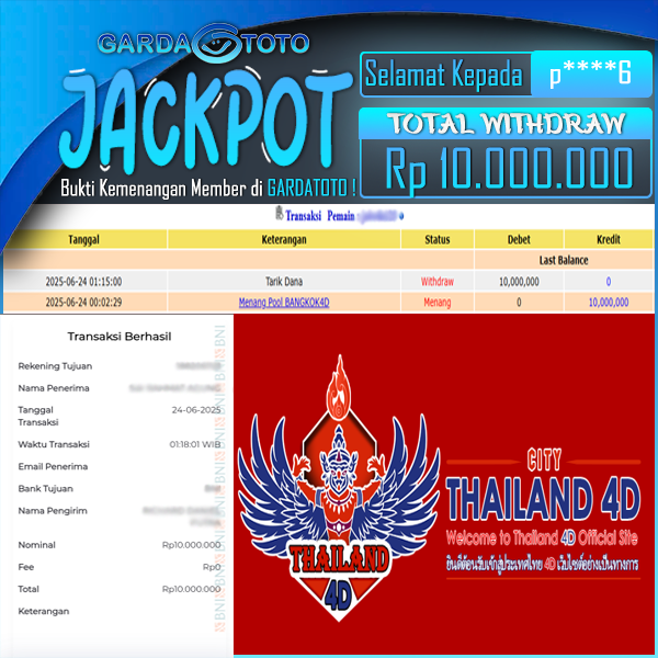 JACKPOT TOGEL DI PASARAN BANGKOK4D Rp 10.000.000,- DIBAYAR LUNAS!!!