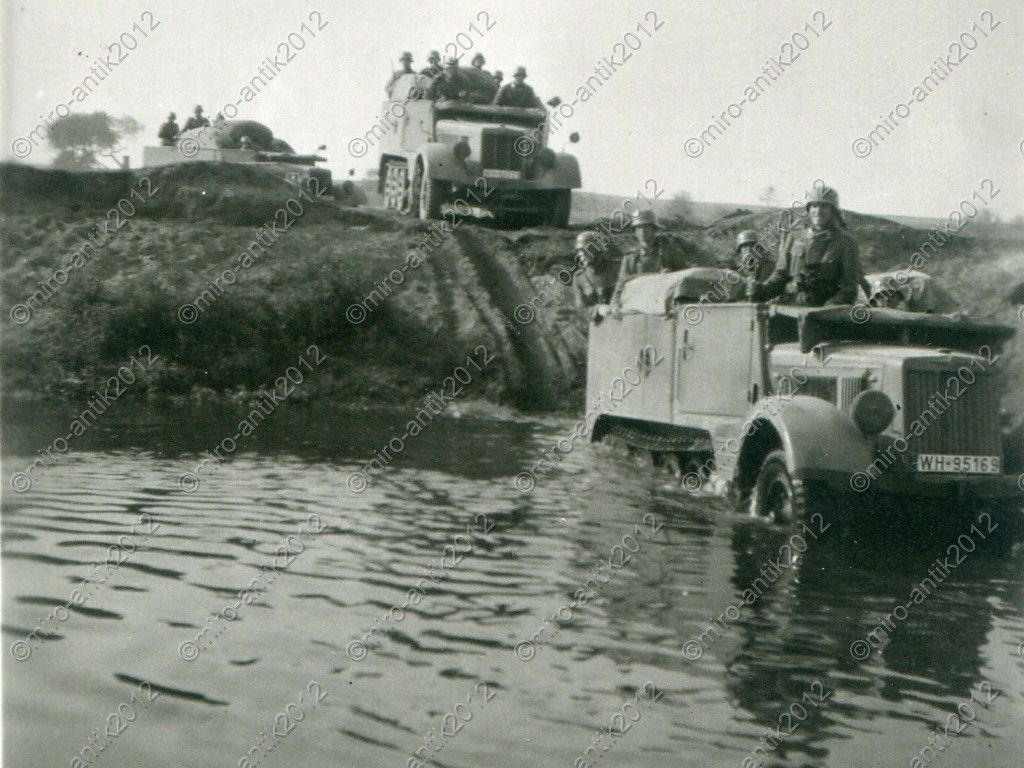 Foto, Wehrmacht, Sdkfz, Halbkette, Übertritt der