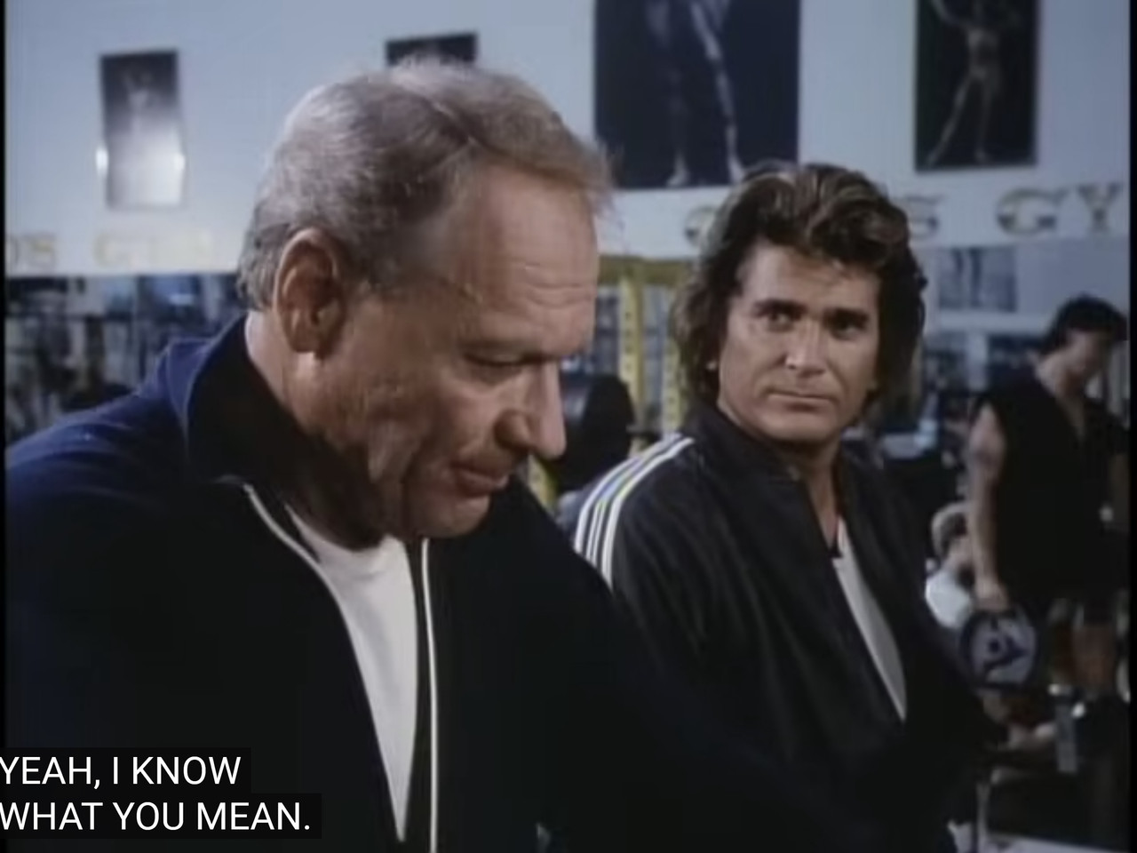 Actors Michael Landon and Conrad Bachmann in Highway To Heaven
