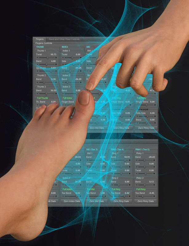Universal Hands And Feet Control 2024 Free Daz 3D Models