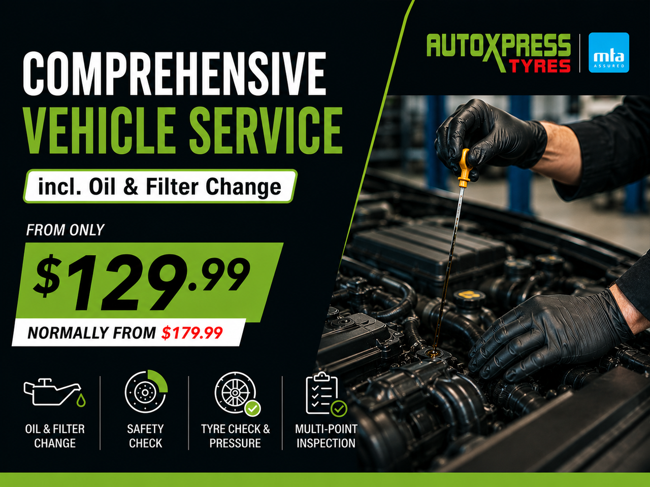 Comprehensive Car Service from $129.99 – Save $50