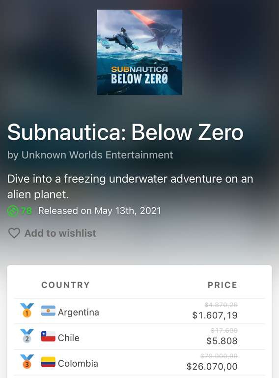 Subnautica Below Zero barato en la Nintendo Chileshop 

