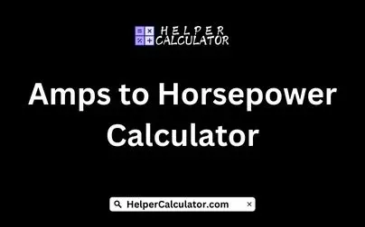 Amps to Horsepower Calculator