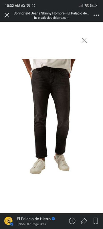 El Palacio de Hierro: Jeans skinny fit Springfield 28,30 y 32 