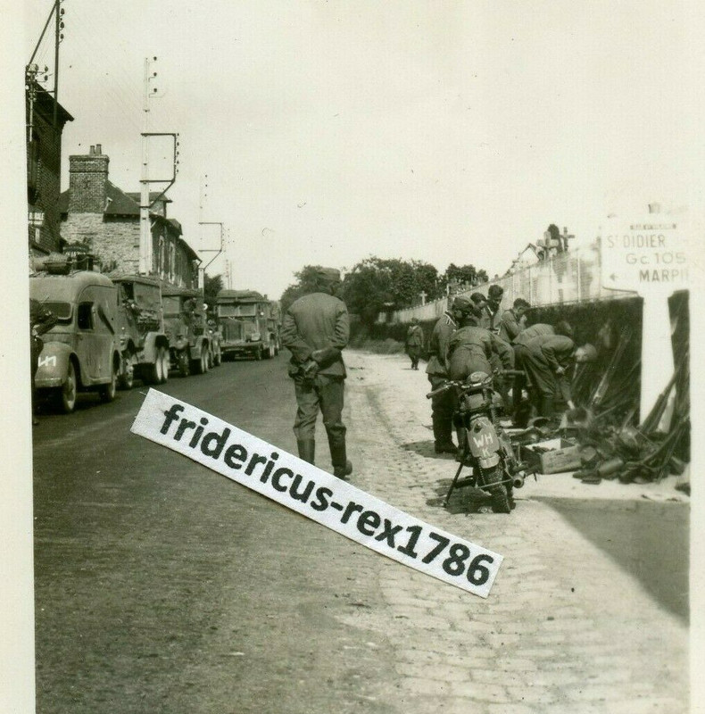 Foto Westfront Grenze Frankreich Marpingen Vormarsch LKW Kübel PKW Kennung