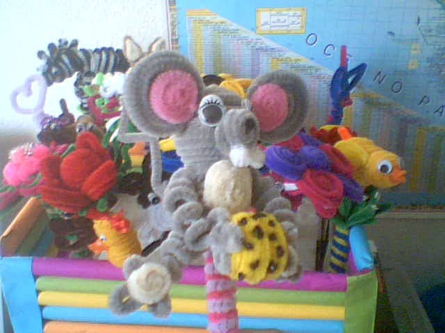 limpia pipas para flores y tejido de muñecos chelines para decorar