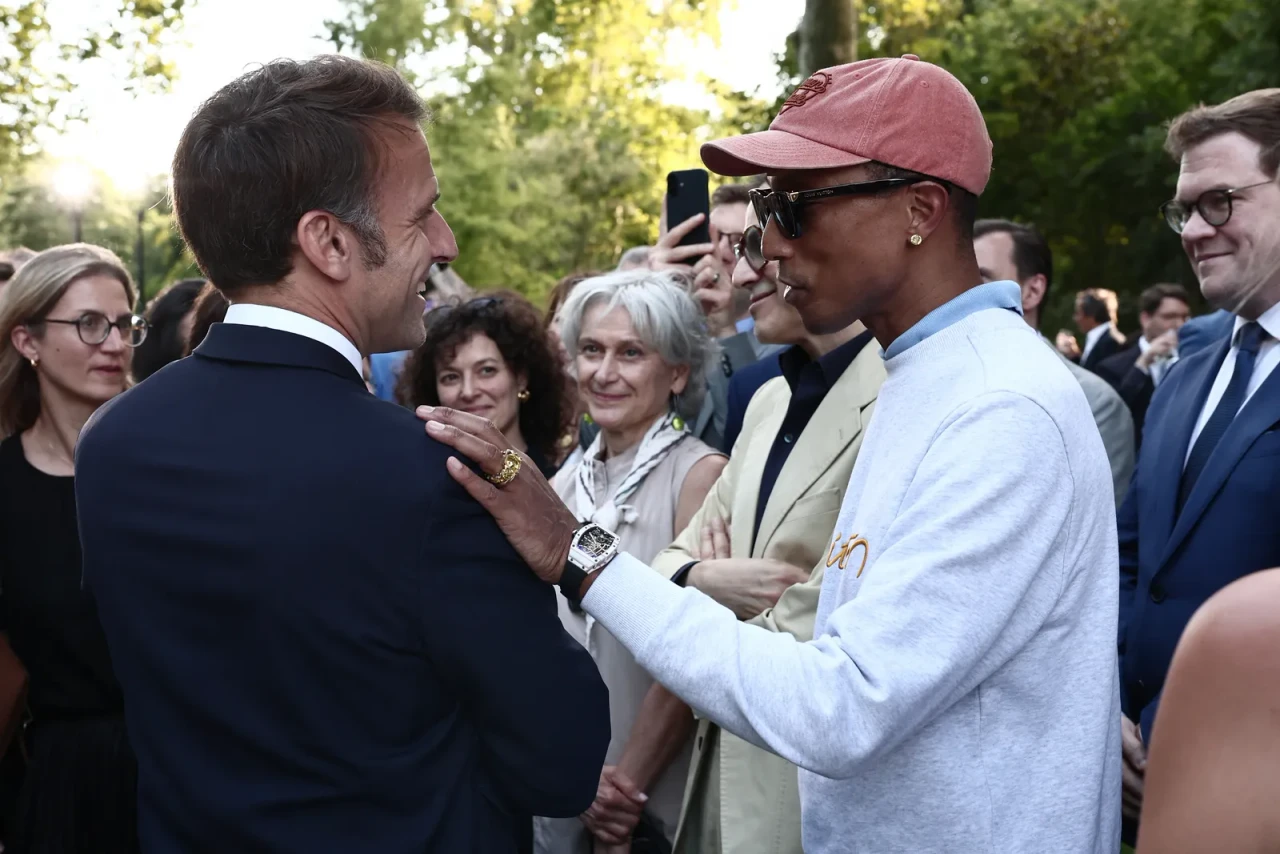 Emmanuel Macron Pharrell Williams