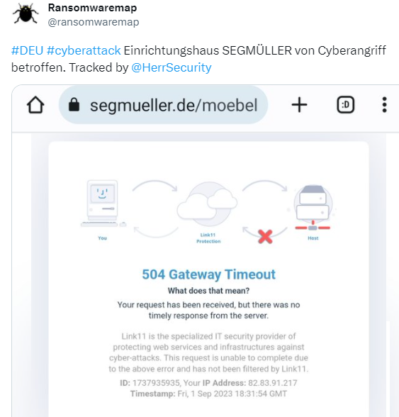 Cyberangriff auf Segmüller?