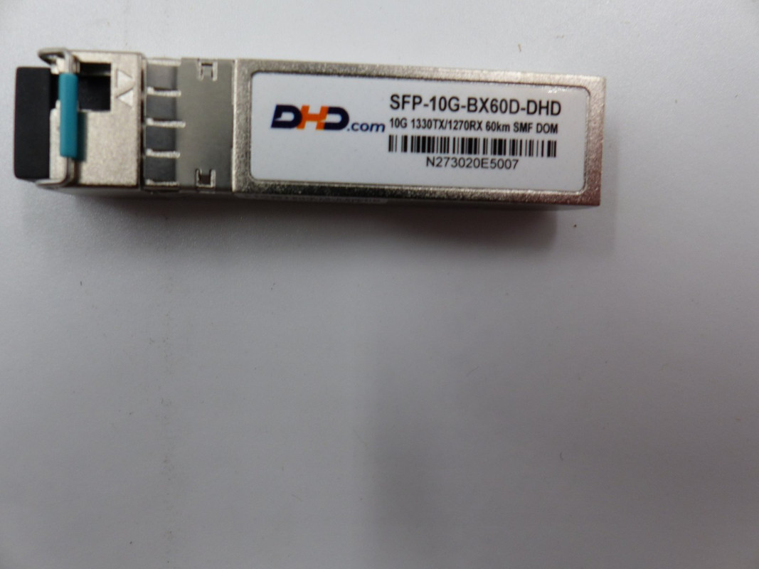 DHD SFP-10G-BX60D-DHD FIBER TRANSCEIVER 10G 1330TX-1270RX 60KM SMF DOM