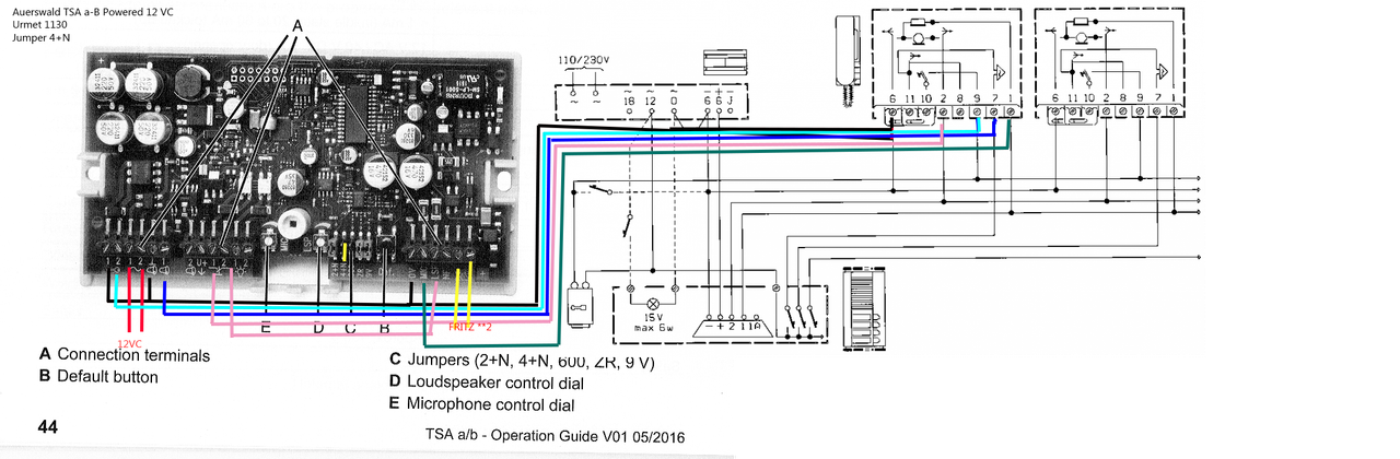 schema collegamenti interfaccia