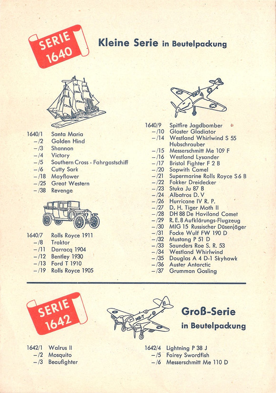 Plasty 1959 Kit List 2