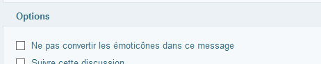 option émoticones