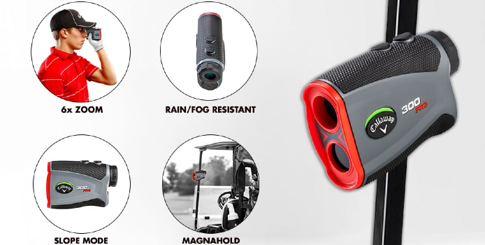 CALLAWAY 300 Pro Golf Rangefinder Slope Mode Armored Case FOGPROOF