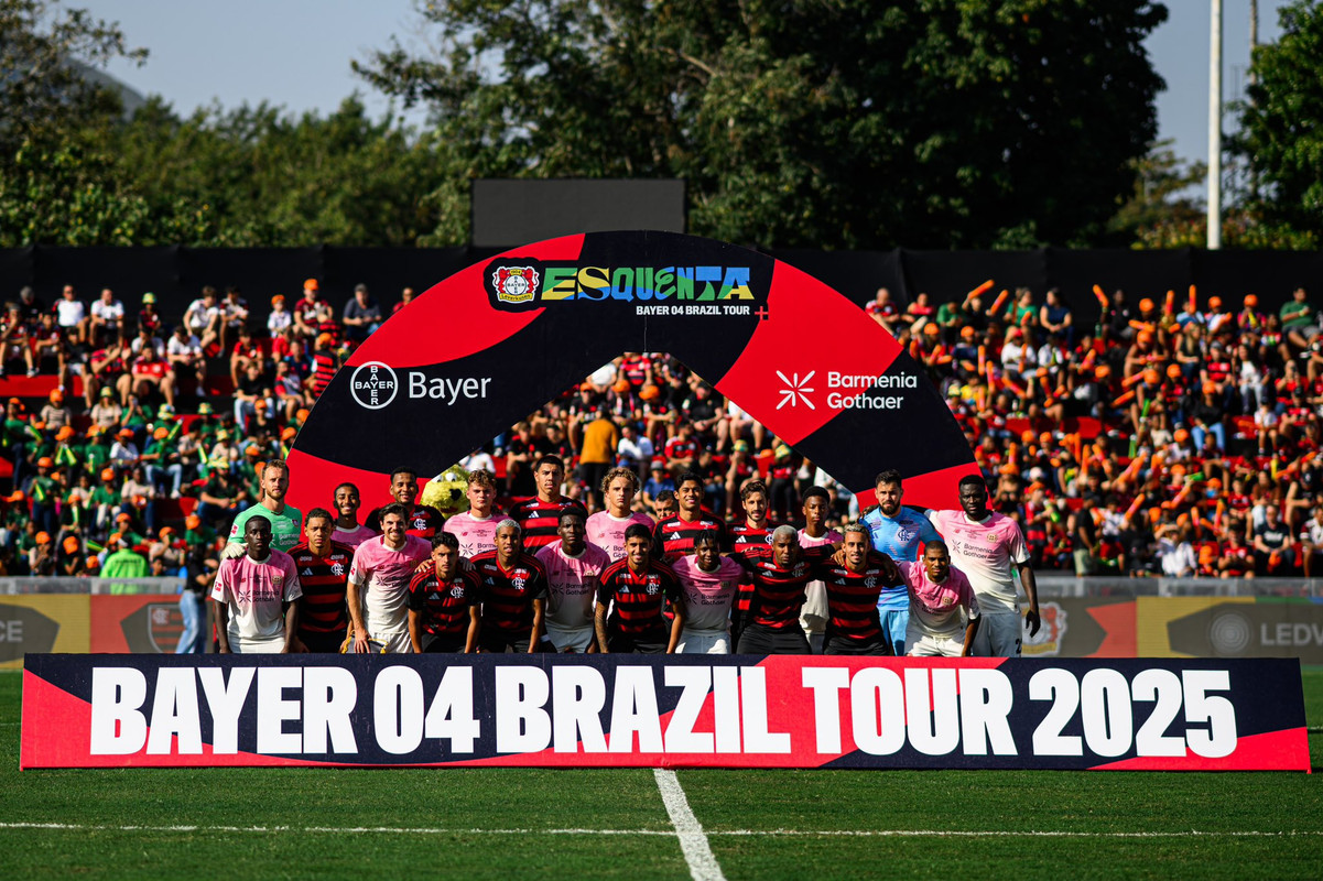 Imagem secundária para Com show de Matheus Gonçalves, Flamengo Sub-20 goleia Bayer Leverkusen em amistoso