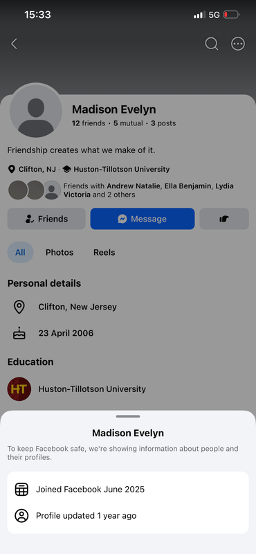 Old Created Profile Face,book ⭐ Can add friend , send messages ✅ with welcome dating strong and guar