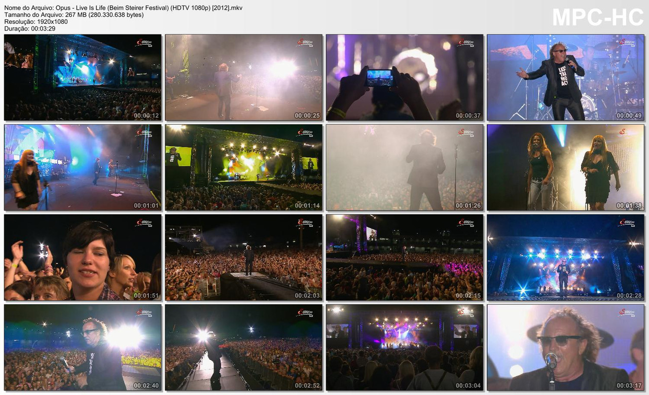 Opus - Live Is Life (Beim Steirer Festival) (HDTV 1080p) [2012]