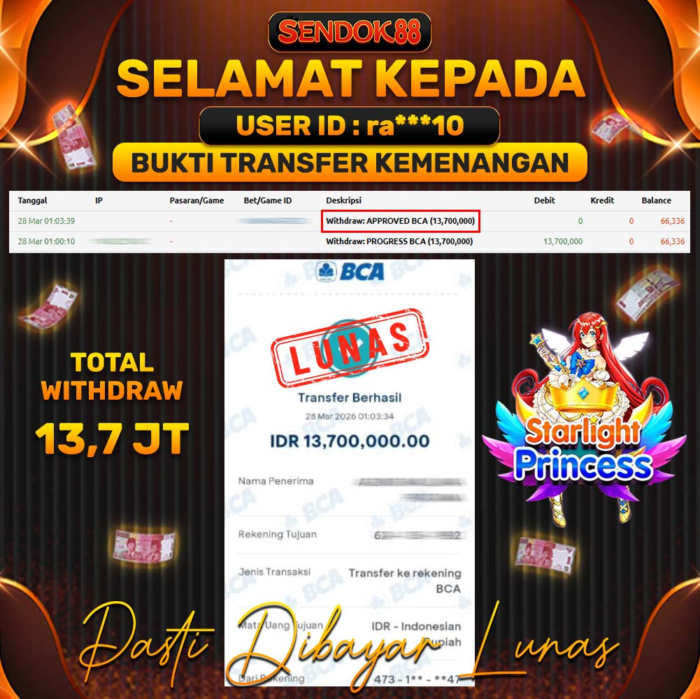 SENDOK88 JEPE! STARLIGHT PRINCESS Rp 13.700.000,- LUNAS!