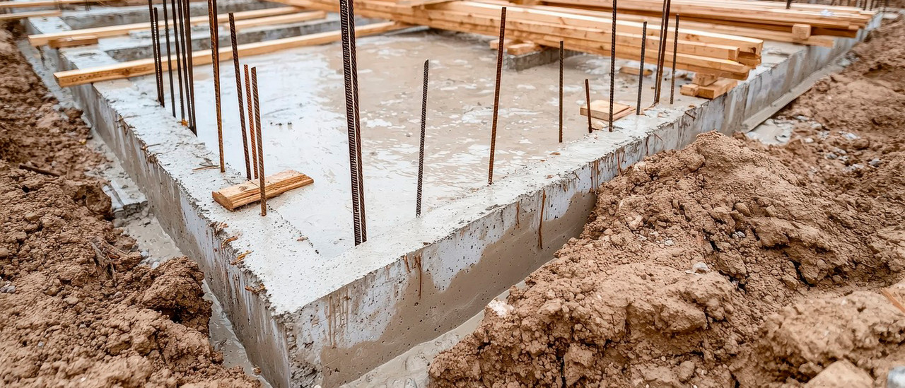 Процесс строительства фундамента