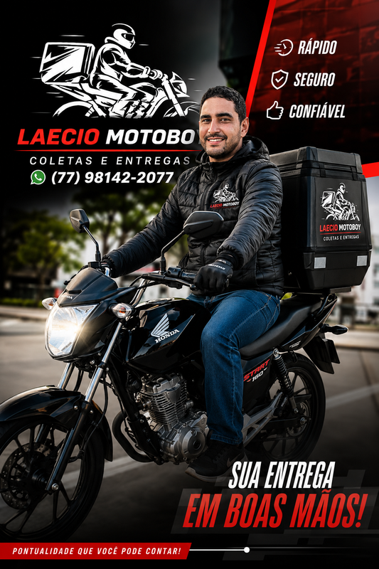 Motoboy trabalhando