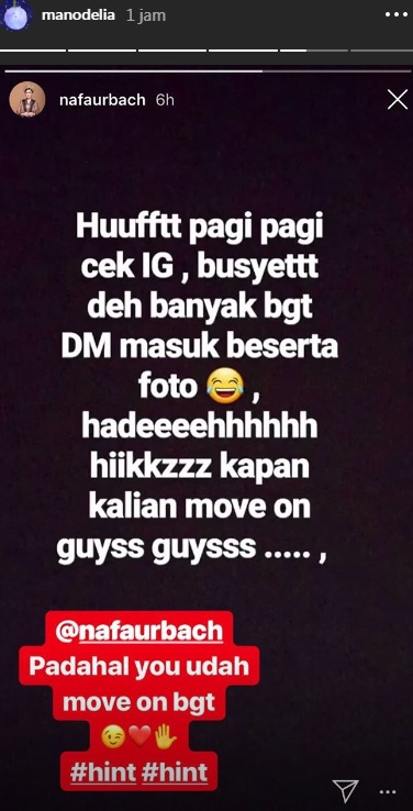Manohara merepost unggahan Nafa Urbach