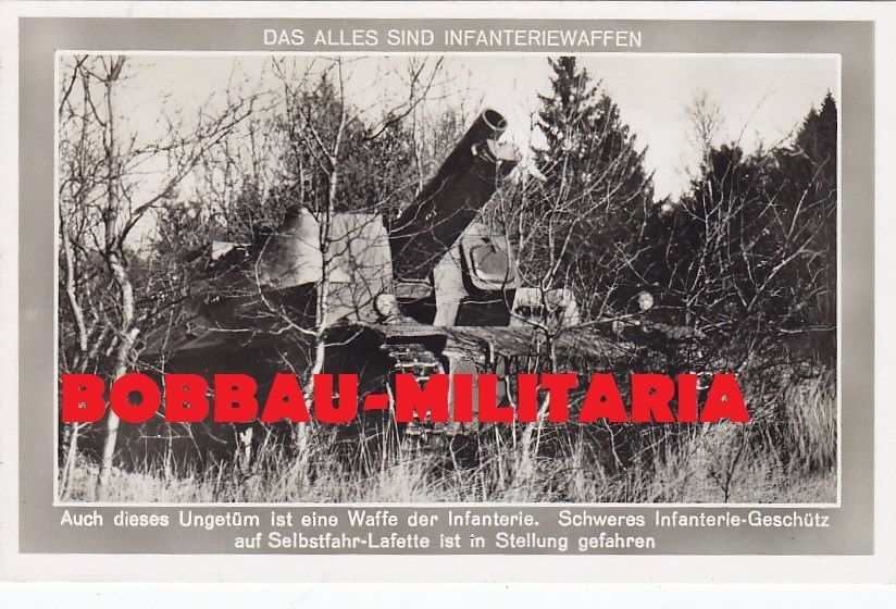 Foto-Karte schweres Infanterie-Geschütz 33 Selbs