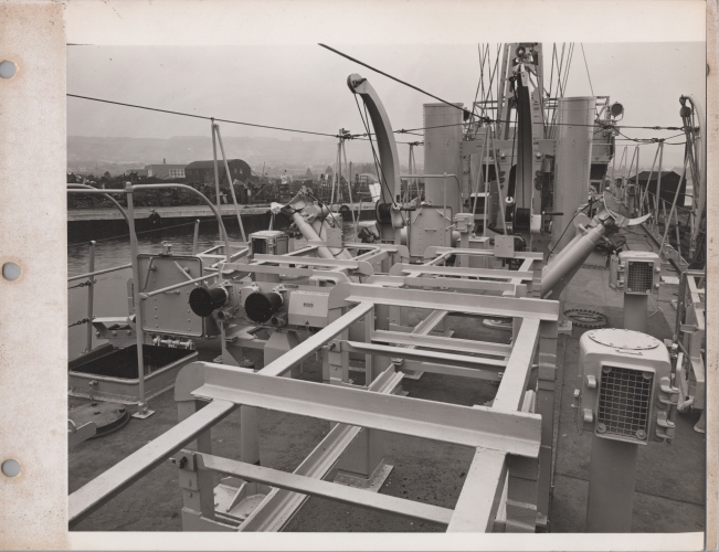 SAS Haerlem P3126 after deck looking foward 24th Nov 1958