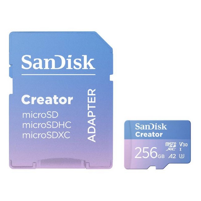 San Disk Creator micro SD Card 190 90MBs C10 UHS I U3 V30 2