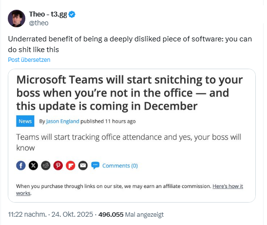 Teams überwacht Location