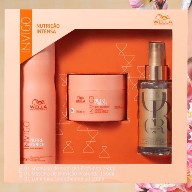 Wella Professionals Invigo Nutri Enrich Kit – Shampoo + Máscara + Óleo Capilar