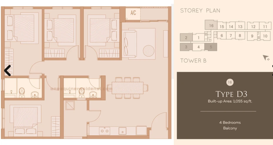 One Equine Type A floor plan in Taman Equine, Seri Kembangan, Selangor