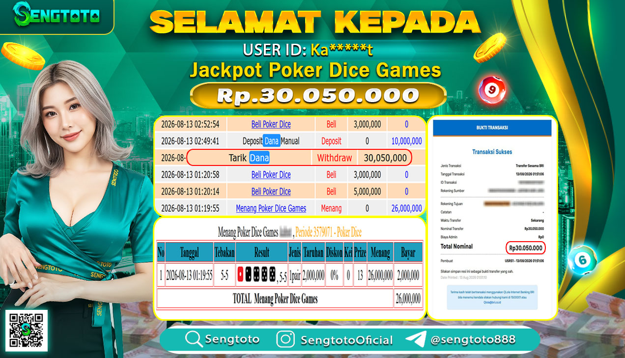 BUKTI PEMBAYARAN LIVEGAME POKER DICE
